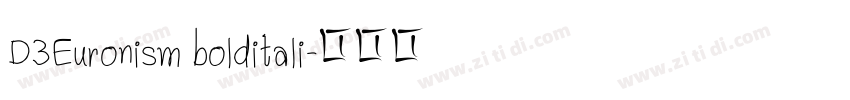 D3Euronism bolditali字体转换